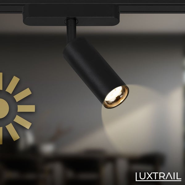 Briloner Luxtrail Schienensystem, Komplettset, 6x LED Spots, Warmweiß, L-Form, Schwarz, 3m