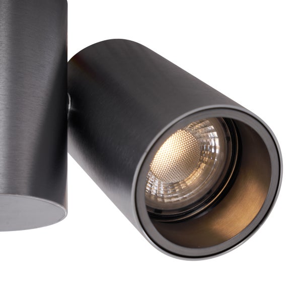 Design Einbaustrahler Gunmetal GU10 50mm 2-flammig schwenkbar - Michael