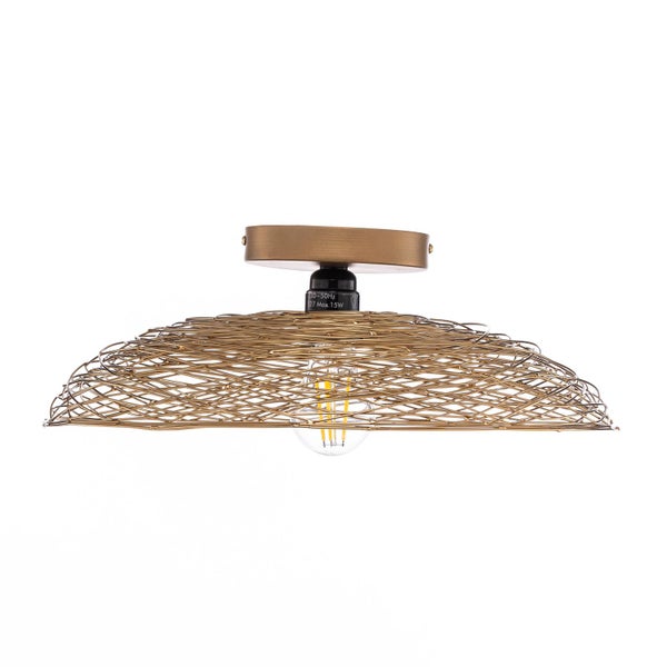 Lindby Deckenlampe Thorian (Design, Modern) in Gold / Messing aus Metall (1 flammig E27) - Deckenleuchte Lampe Wohnzimmerleuchte