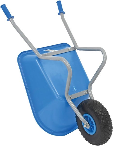 Kinderschubkarre Matrix 20L 40kg | blau Kunststoffmulde & Vollgummirad | für Kinder ab 3 Jahren