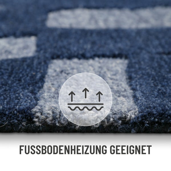 Symbol für die Eignung des Teppichs für Fußbodenheizungen.