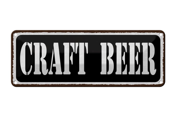 Blechschild Spruch 27x10cm Craft Beer Bier Dekoration