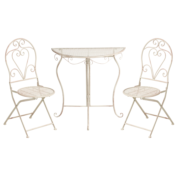 Bistro Set FOLELLI Metall Hellbeige