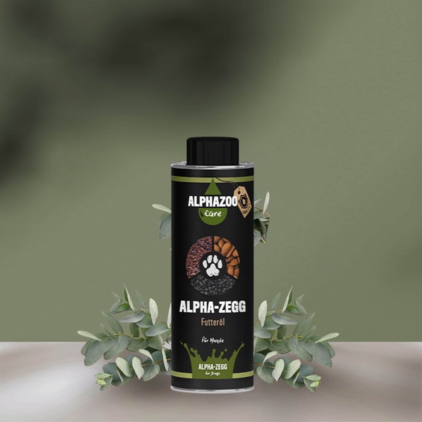 ALPHAZOO Alpha-Zegg Futteröl 250ml für Hunde I Begleitung im Frühling und Sommer