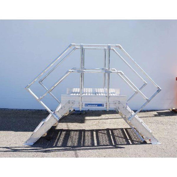 Aluminium Treppenüberstieg mit Geländer