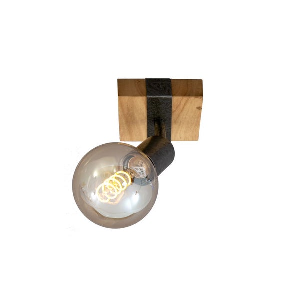 Wandspot Wandlampe retro dreh-& schwenkbar 1xE27 Metall-Holz 25W Briloner
