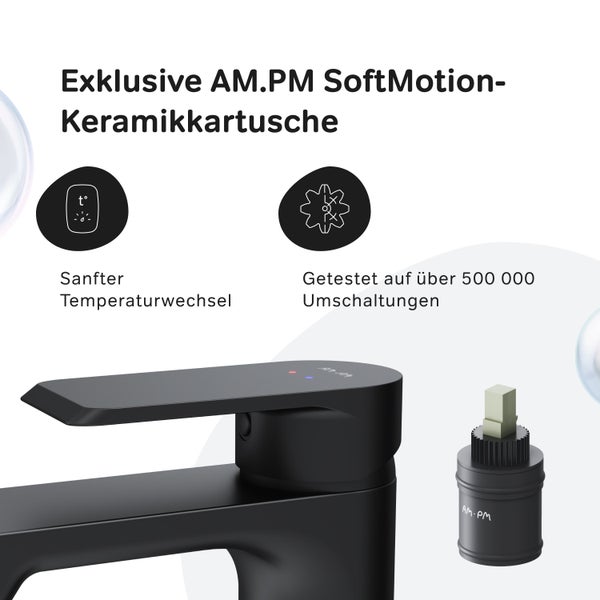 AM.PM SoftMotion Keramikkartusche für Armaturen mit sanfter Temperaturregelung und Langlebigkeit durch über 500.000 Zyklen getestet.
