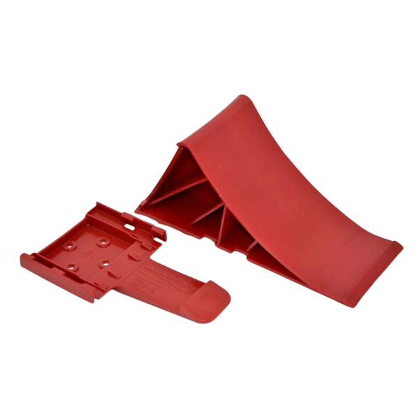 2 Stk. Tripus Bremskeil Unterlegkeil rot mit Halter