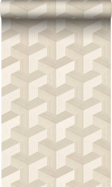 Origin Wallcoverings Öko-Strukturtapete 3D-Muster Hellbeige - 50 x 900 cm - 348000