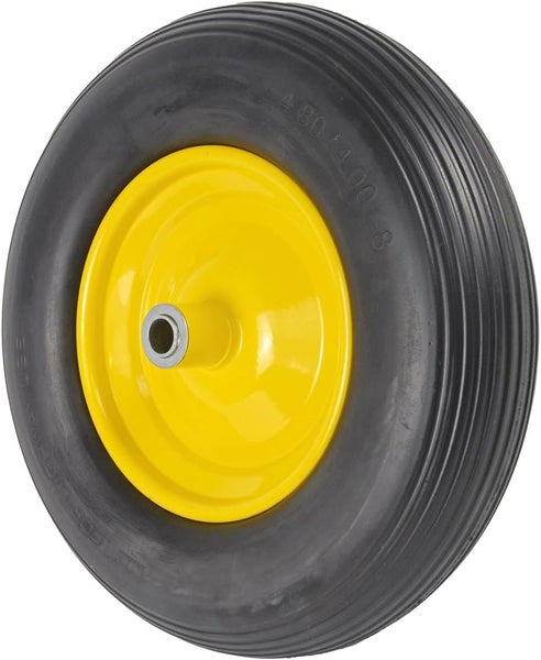 Schubkarre Matrix Profi 100L Stahlmulde 250kg Tragkraft mit Bodenblech & pannensicherem PU-Rad – Bauschubkarre für Garten & Bau