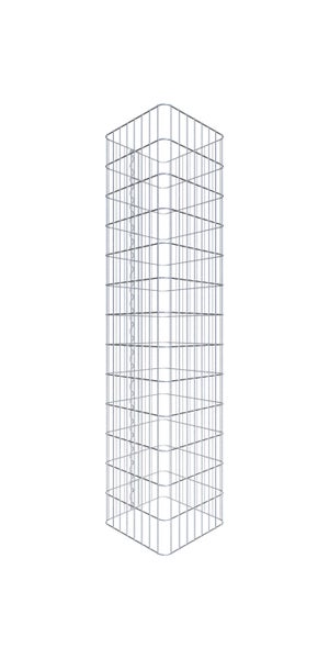 Gabionensäule 42 x 42 cm, MW 5 x 10 cm eckig - Höhe: 1,30 m