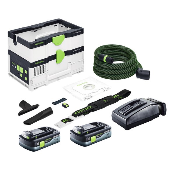 Festool CTMC SYS Akku Absaugmobil 36 V ( 2x 18 V ) Staubkl. M + 2x Akku 4,0 Ah + Ladegerät
