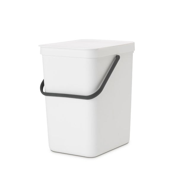 Brabantia Abfallsammler Mit Stay Open Deckel 25 Liter HxBxT 40 x 26,8 x 34,5 cm Kunststoff Weiß