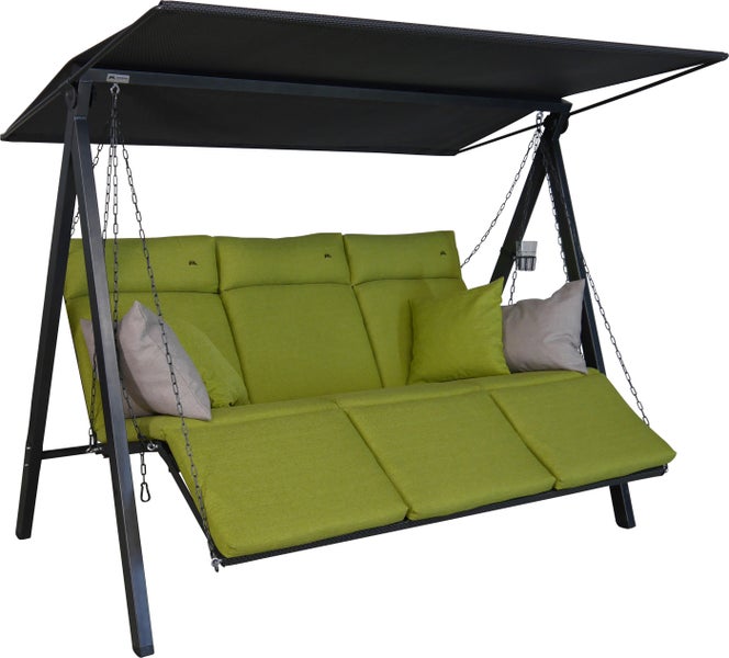 Gartenschaukel mit Blumendesign und Sonnendach