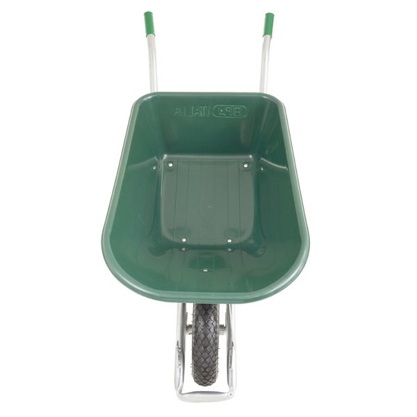 Schubkarre BPA KITPL100ZS2 – 100 Liter, verzinkter Rahmen, Luftrad, Kunststoffwanne