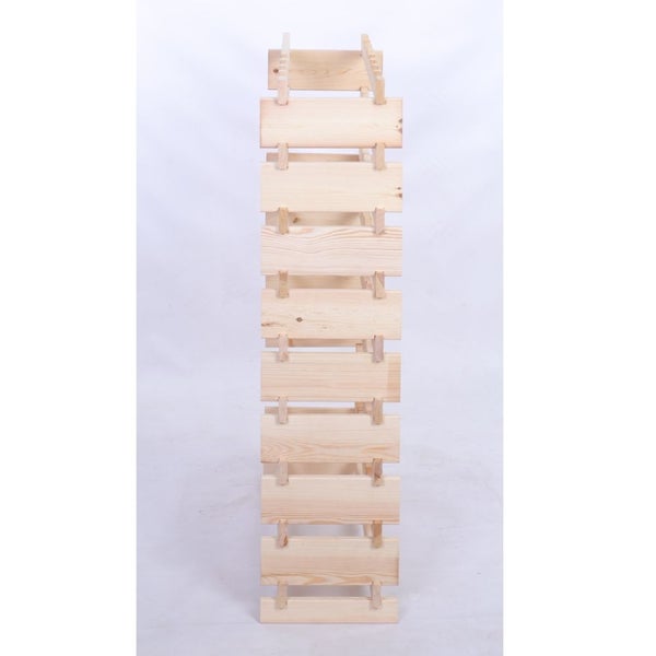 Weinregal VINOTECA FLEX PRO HxBxT 121x84x28cm 72 Flaschen auf 9 Ebenen Massives Kiefernholz Natur unbehandelt