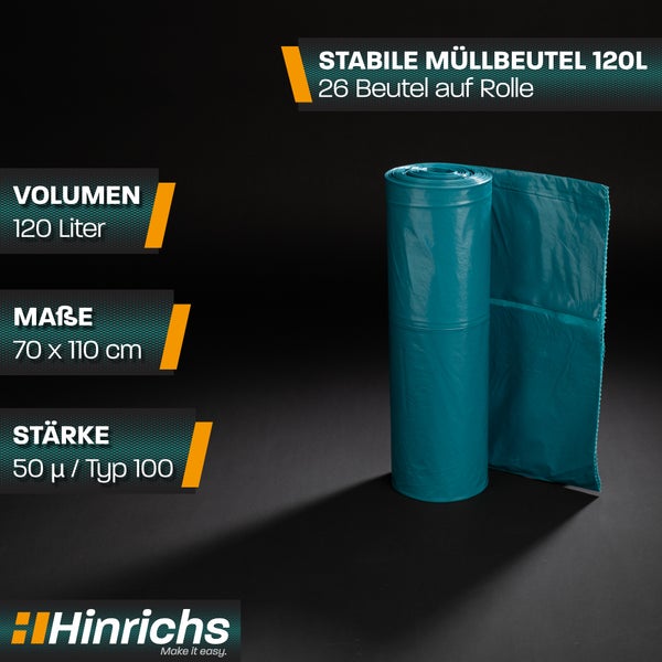 Müllsäcke 120 Liter Extra Stark - 26 Stück