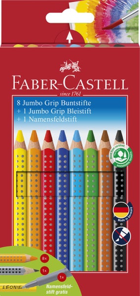 Faber-Castell Buntstift Jumbo Grip 8+1+1er Set