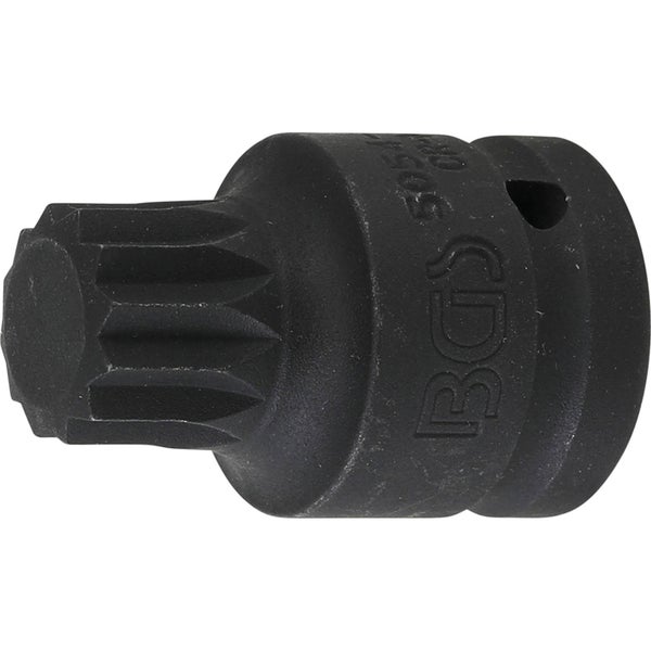 BGS Kraft-Bit-Einsatz Antrieb Innenvierkant 20 mm (3/4) Innenvielzahn (für XZN) M24 - 5054-M24