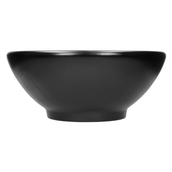 ML-Design Waschbecken aus Keramik Schwarz Ø 420x170 mm Runde Aufsatzwaschbecken, Moderne Waschtisch, Waschschale mit Überlauf und Abflussloch, Waschplatz Handwaschbecken, für Badezimmer/Gäste-WC