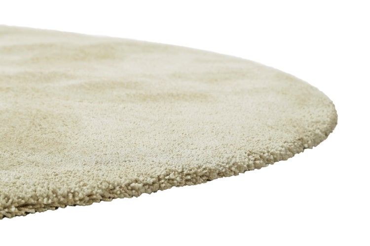 Teppich Rund Creme Beige meliert Hochflor Pisa Homie Living 200 cm rund