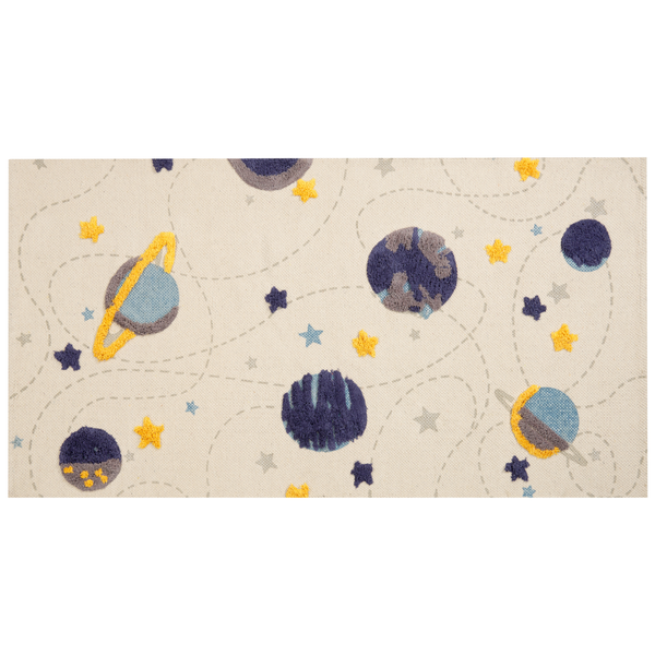 Kinderteppich LANGSA Beige 80 x 150 cm Baumwolle
