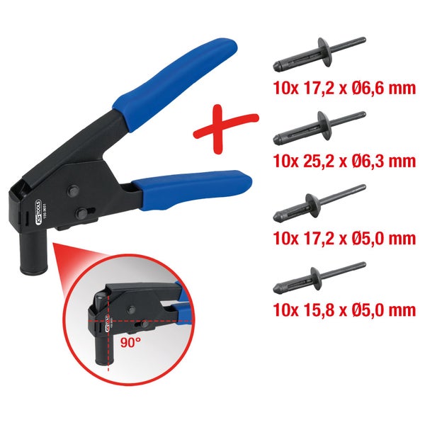 Blindnietmutternzange von KS Tools mit Griffen