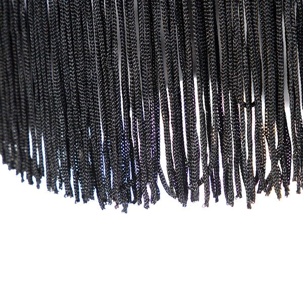 Seidenlampenschirm schwarz mit grau 45 cm - Granny