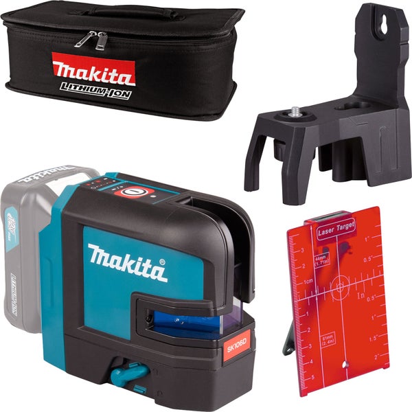Makita Kreuzlinienlaser Set mit Tasche, Halterung und Zieltafel