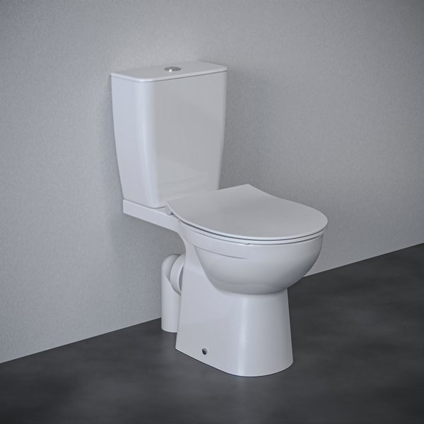 Ideal Standard - Universal WC-Sitz oval, Sandwich Design, mit Absenkautomatik, Antibakteriell, Abnehmbar, Urea, Weiß
