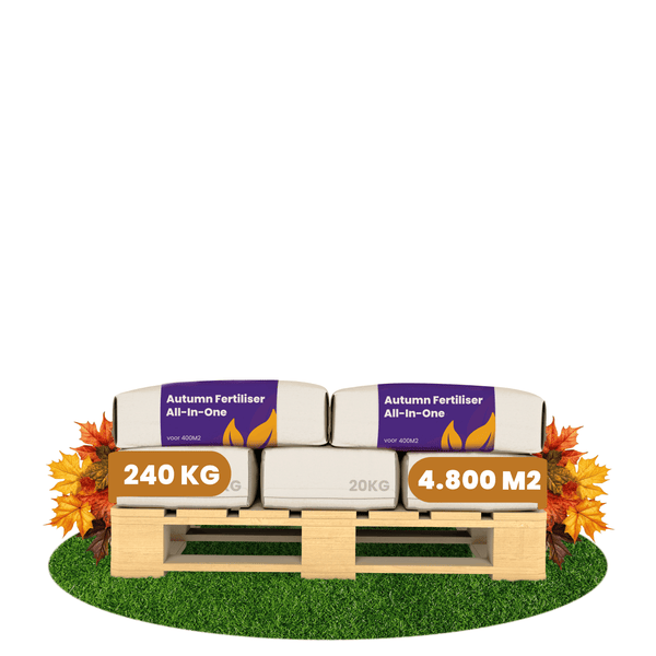 Herbstrasendünger All in One auf Palette, 240 Kilogramm für 4800 Quadratmeter