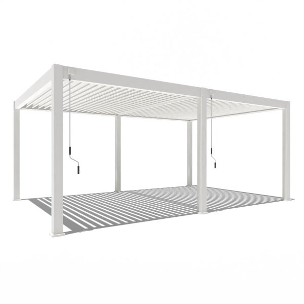 Weide Deluxe Plus Aluminium Pavillon 4 x 6 M Weiß Pergola Freistehend