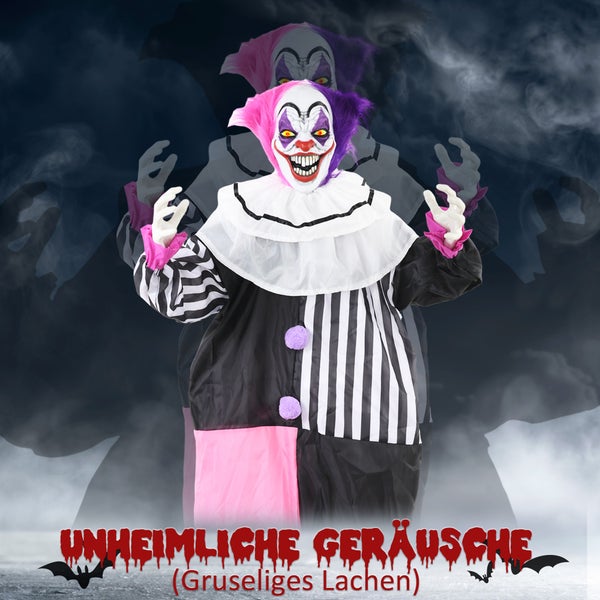 Gruseliger Clown mit unheimlichen Geräuschen für Halloween