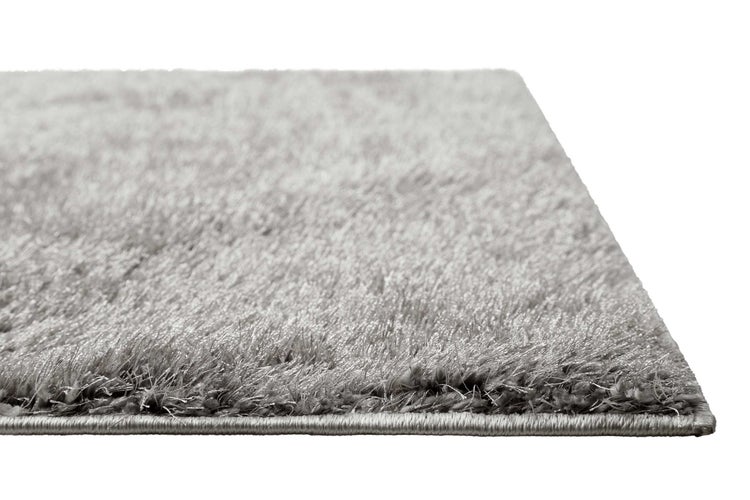 Teppich Hellgrau Hochflor Flavio Homie Living 200x200 cm
