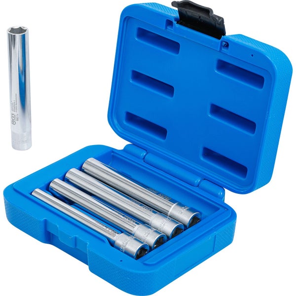 BGS Steckschlüssel-Einsatz-Satz Sechskant extra tief Antrieb Innenvierkant 10 mm (3/8) SW 8 - 14 mm 5tlg. - 9863