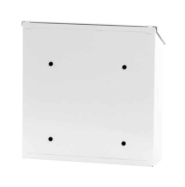 PROREGAL Wandbriefkasten Malagan Mit Zylinderschloss HxBxT 37 x 37 x 11,5 cm Einwurfsöffnung 35,8 x 4 cm Weiß
