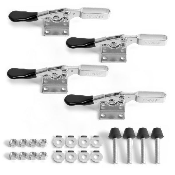 STAHLWERK Knebelklemme 4er Set 90kg 198lbs Senkrechtspanner Kniehebelspanner