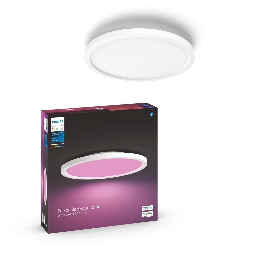Philips Hue Bluetooth White & Color Ambiance Panel Surimu in Weiß 45W 2600lm rund