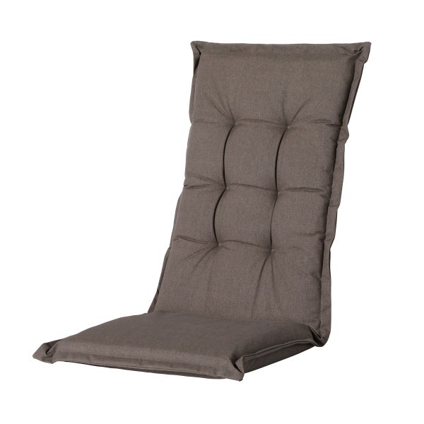 Hochlehnerauflage Oxford, Taupe – Ca. 123x50 cm - 4er-Set