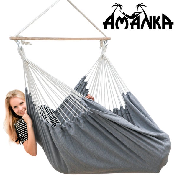 XL Hängesessel Relaxsessel 185x130cm bis 150kg in Grau