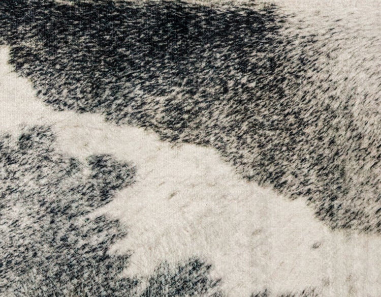 Veganes Kuhfell Imitat Emilia Weiß/Schwarz 150x190 cm
