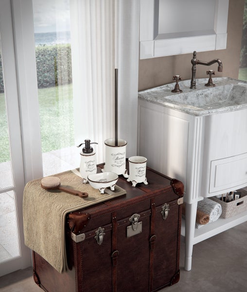 Badset, 4-teilig, Keramik, Shabby Chic Design | Amelia