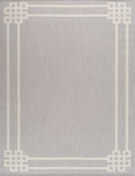 In-/Outdoor-Teppich Grau/Elfenbein 120x170 cm MARY