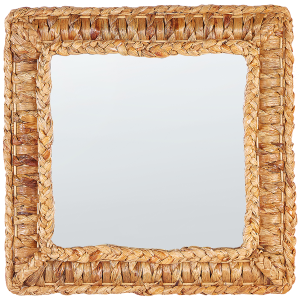 Wandspiegel Wasserhyazinthe naturfarben quadratisch 52 x 52 cm LANGLI