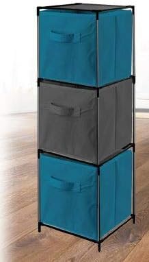 ADOB Steckregal Regal Regalsystem Raumteiler Schrank für Körbe Aufbewahrungsboxen mit 3 Fächern