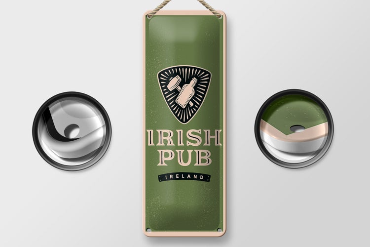 Blechschild Spruch Ireland Irish pub 10x27cm