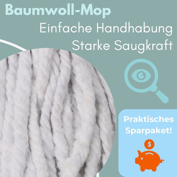Baumwollmopp mit starker Saugkraft