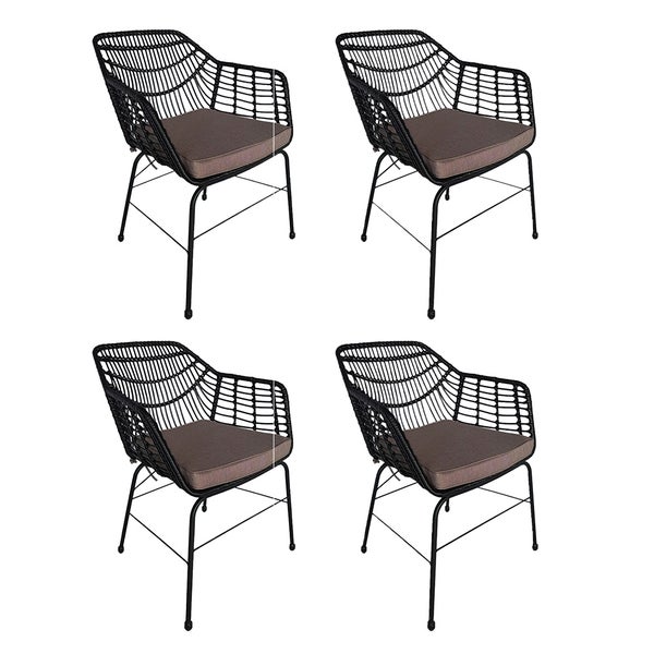 Home Deluxe Gartenstuhl inkl. Sitzkissen TARA - 63 x 60 x 82 cm wetterfest | Gartensessel, Terrassenstühle, Gartenstühle, Gartenmöbel