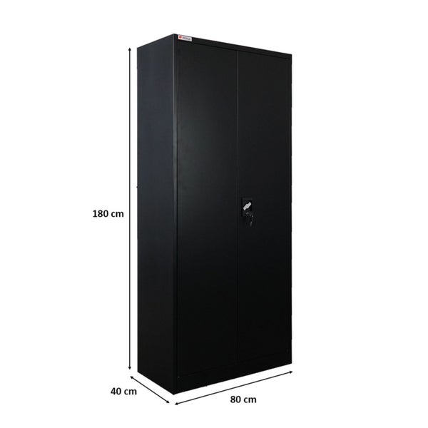 Stahlschrank mit zwei Türen, 180 x 80 x 40 cm
