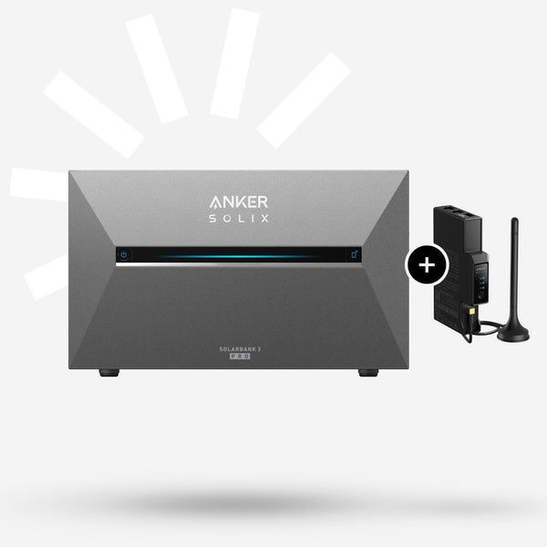 Anker Solix Solarbank 3 Pro Stromspeicher mit Zubehörpaket für Balkonkraftwerke